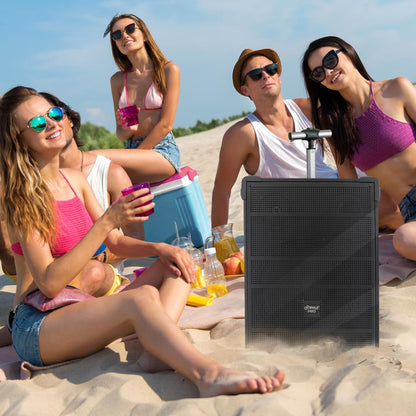 8" Portable Bluetooth Speaker - 350W Power, Rechargeable Battery, FM Radio