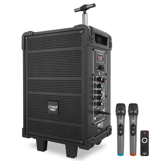 8" Portable Bluetooth Speaker - 350W Power, Rechargeable Battery, FM Radio