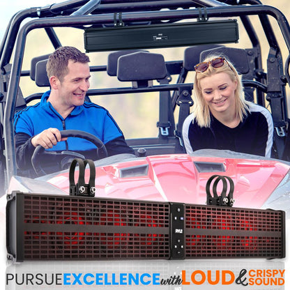 32" ATV/UTV Soundbar, 200W Bluetooth, Waterproof, LED Lights
