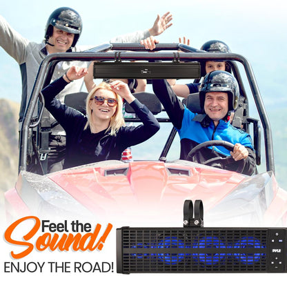 32" ATV/UTV Soundbar, 200W Bluetooth, Waterproof, LED Lights