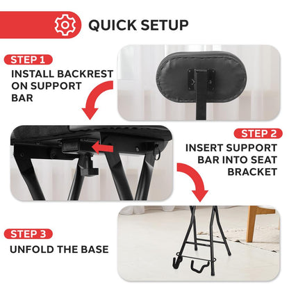 Siège de guitare avec coussin rembourré 