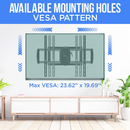 TV Wall Mount Bracket - Space-Saving Full Motion Steel, 42-70"