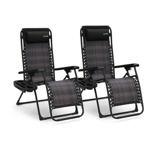 product image number 1 for SereneLife Rattan Zero Gravity Lawn Chair