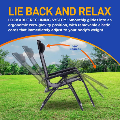 product image number 3 for SereneLife Rattan Zero Gravity Lawn Chair