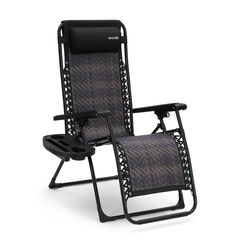 product image number 1 for SereneLife Rattan Zero Gravity Lawn Chair