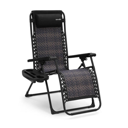 product image number 1 for SereneLife Rattan Zero Gravity Lawn Chair