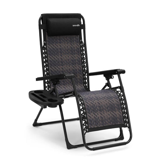 product image number 1 for SereneLife Rattan Zero Gravity Lawn Chair