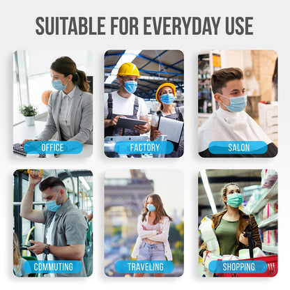 product image number 3 for SereneLife Three Layer Disposable Face Masks