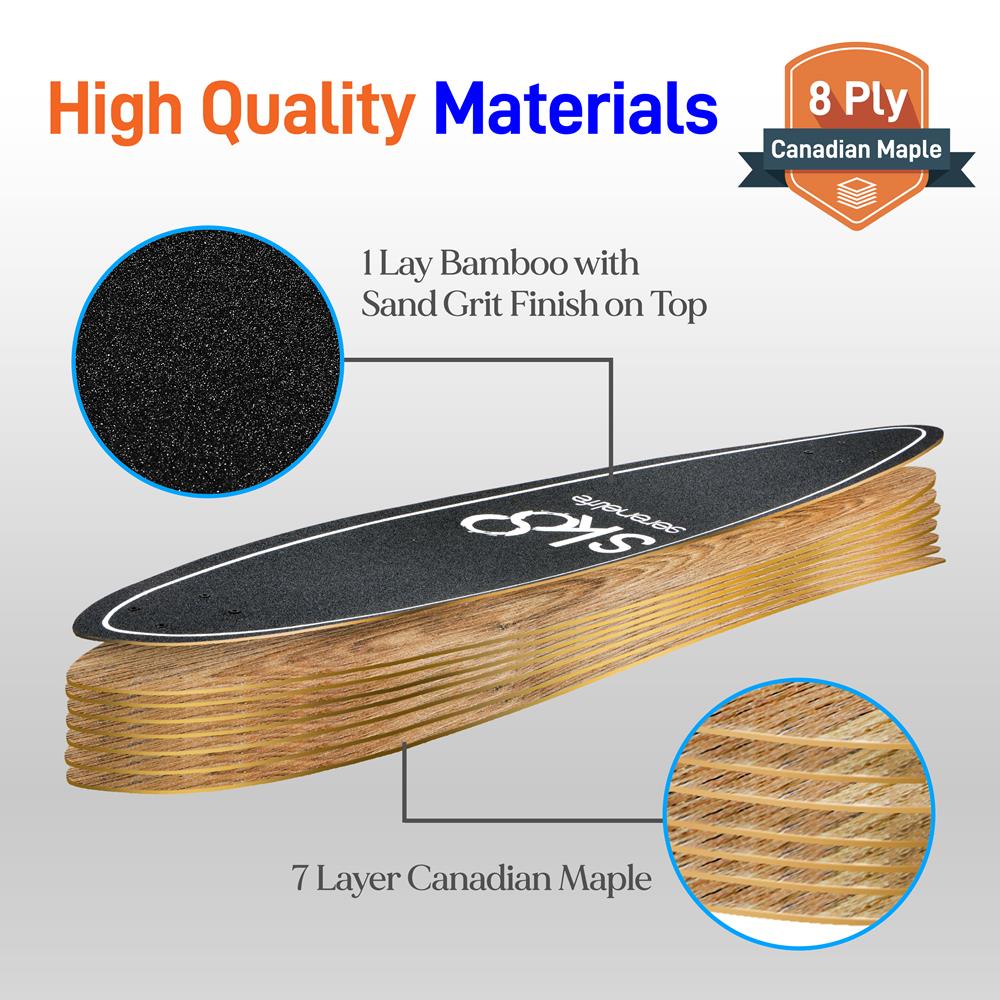 product image number 3 for SereneLife Canadian Maple Deck Skateboard