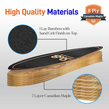 product image number 3 for SereneLife Canadian Maple Deck Skateboard