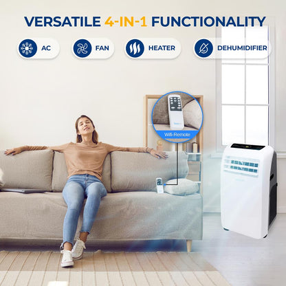 Portable Air Conditioner 10,000 BTU Efficient Cooling Dehumidifier