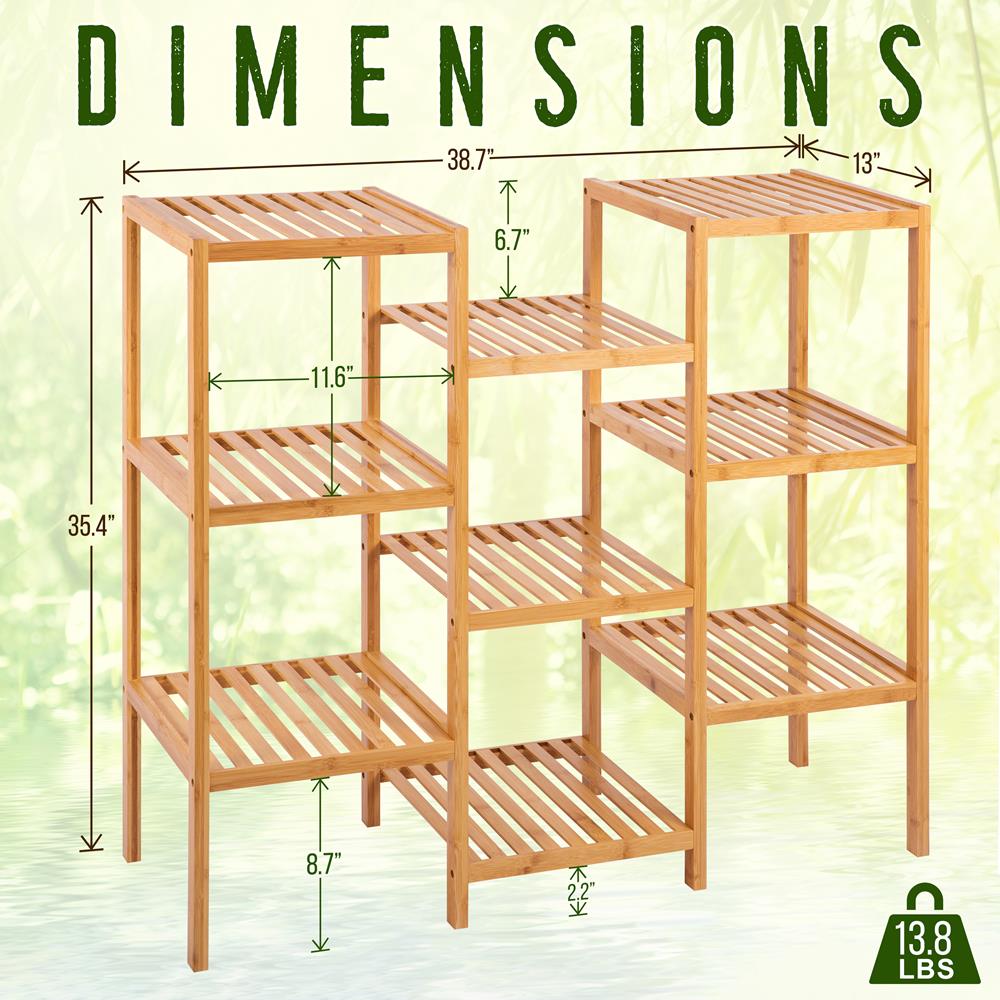 product image number 2 for SereneLife 9 Tier Adjustable Storage Shelf