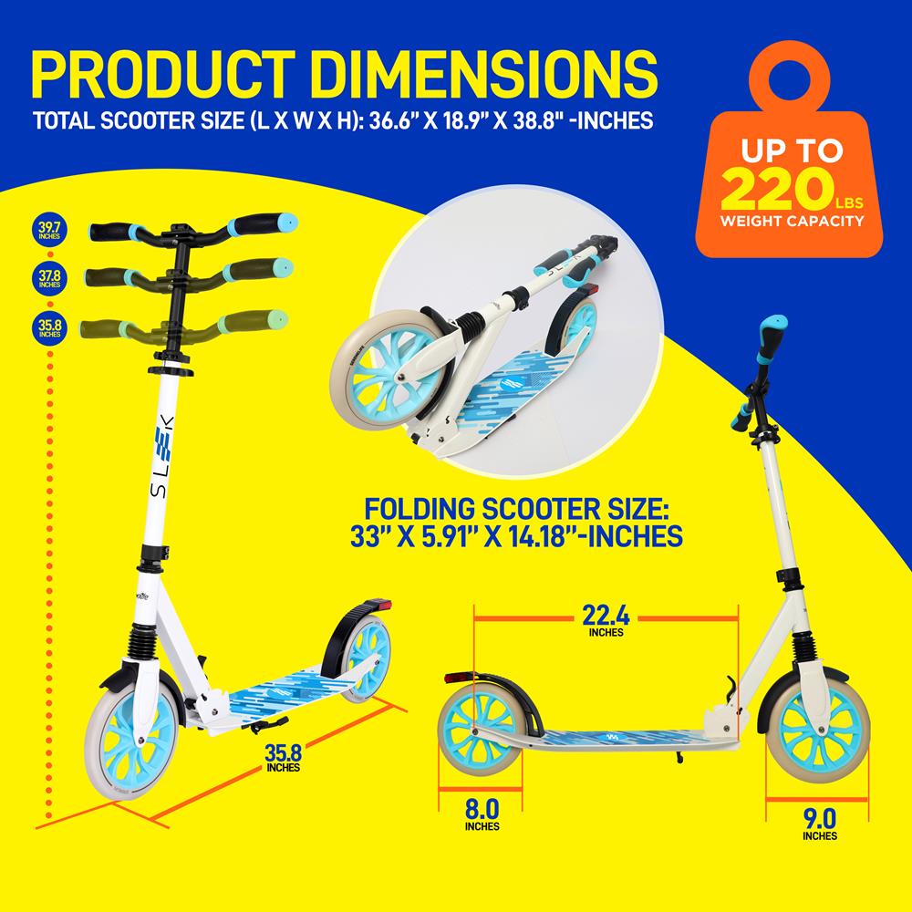 product image number 7 for SereneLife Foldable Kick Scooter