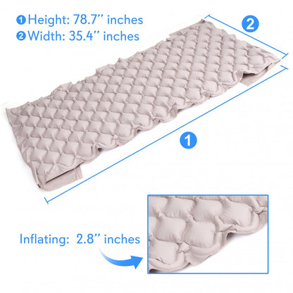 Pressure Relief Air Mattress with Pump, Medical Grade PVC, Hospital Size