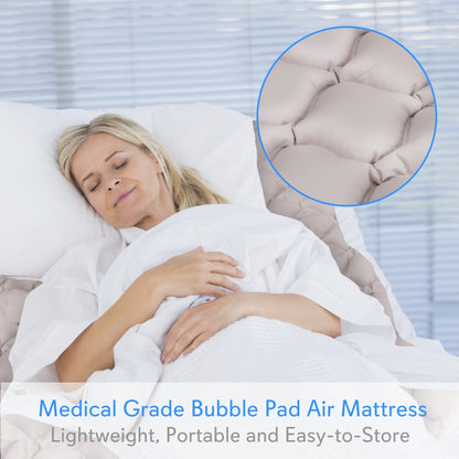 Pressure Relief Air Mattress with Pump, Medical Grade PVC, Hospital Size