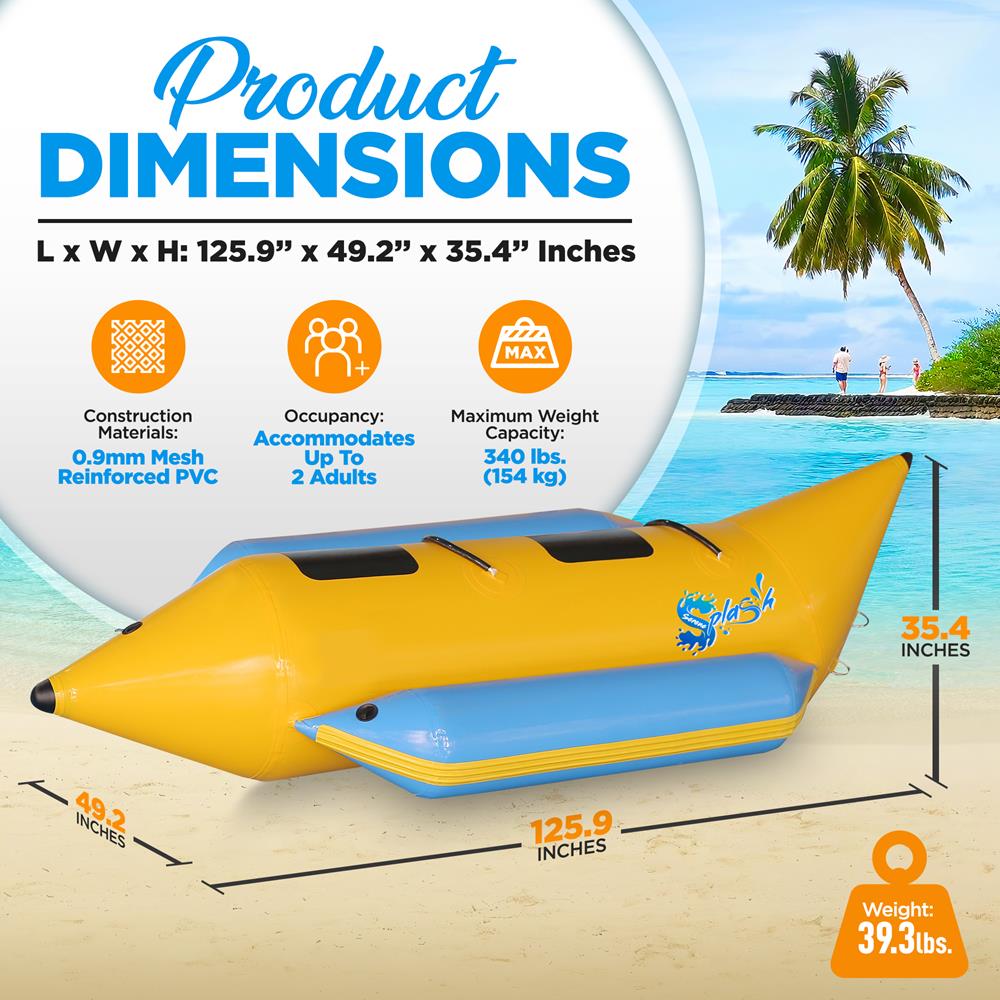product image number 2 for SereneLife Recreational Inflatable Banana Boat
