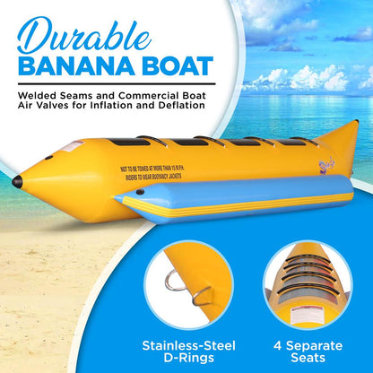 product image number 3 for SereneLife Recreational Inflatable Banana Boat