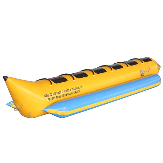 Inflatable Banana Boat 6-Person Capacity Durable PVC 3 Valves