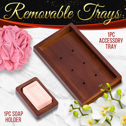 product image number 8 for SereneLife Bamboo Bathtub Caddy