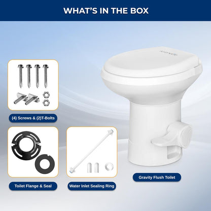 Portable Gravity Flush Toilet