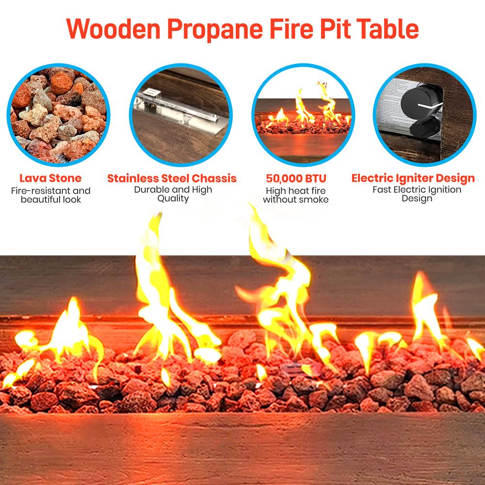product image number 4 for SereneLife Propane Gas Fire Pit