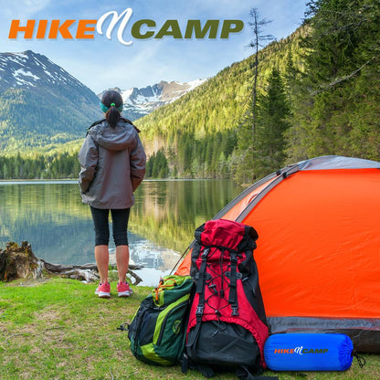 Sleeping Pad for Camping - Quick-Inflate, Tear-Resistant, Blue