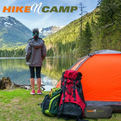 Sleeping Pad with Pillow - Fast Inflation, Tear-Resistant, Gray