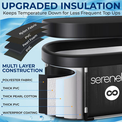 105 Gallon Insulated Ice Bath Tub, Quick Setup, Aluminum Frame, Portable