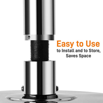 Spinning Dance Pole Extension 10" Steel Height Adjustable Fitness Training