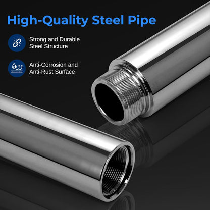 Spinning Dance Pole with Lights, Durable Steel, Adjustable Height