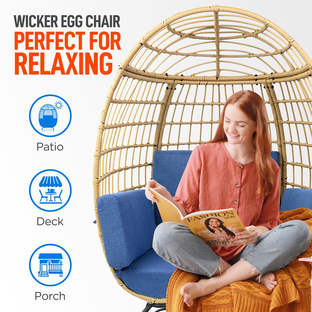 product image number 4 for SereneLife Wicker Egg Chair