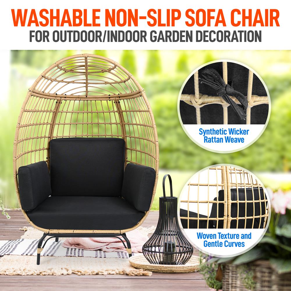 product image number 3 for SereneLife Wicker Egg Chair