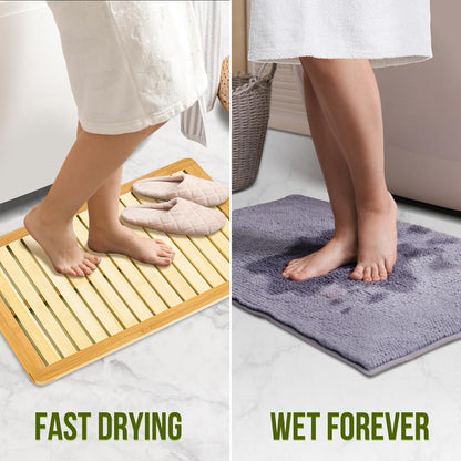 product image number 7 for SereneLife Natural Bamboo Shower Mat