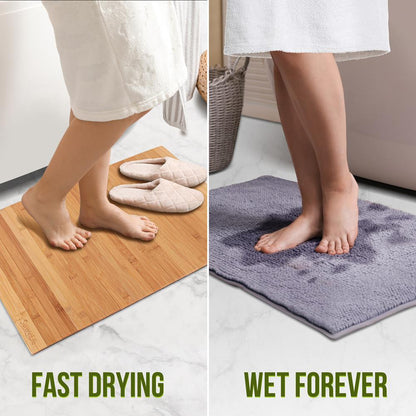 product image number 7 for SereneLife Bamboo Bathroom Floor Mat