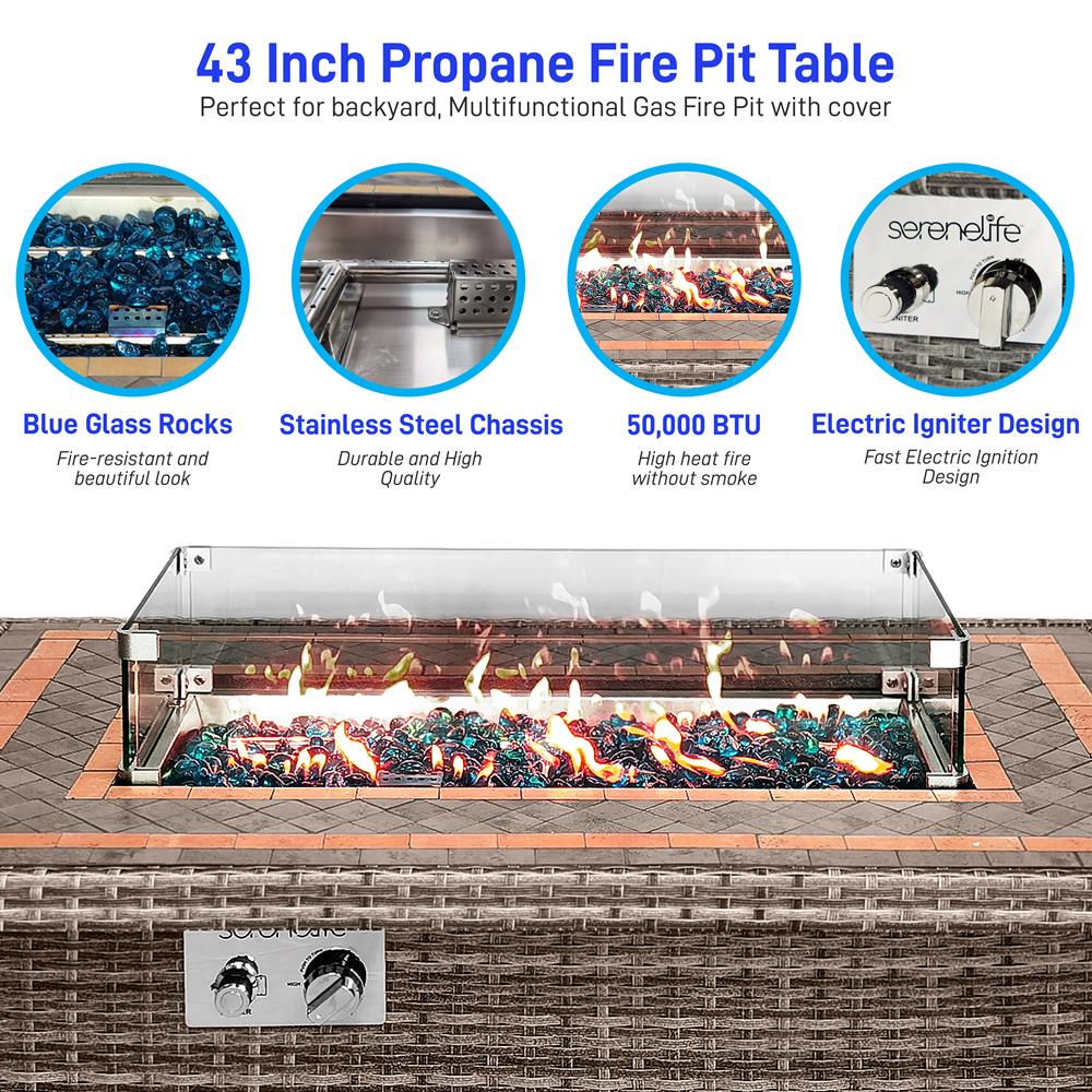 product image number 4 for SereneLife Propane Gas Fire Pit