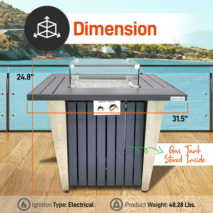 product image number 2 for SereneLife Propane Gas Fire Pit