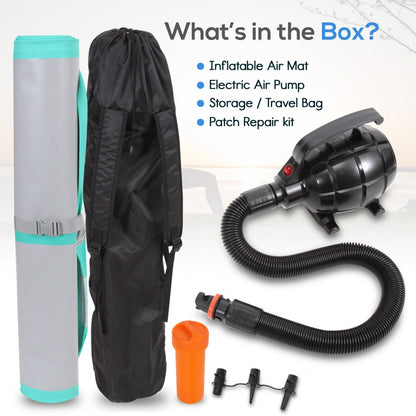 Inflatable Gymnastics Mat 10FT - Bouncy, Waterproof, Durable, with Pump