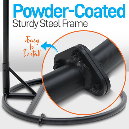 Hanging Egg Chair for Relaxation, Wicker Rattan, Powder-Coated Steel, Gray