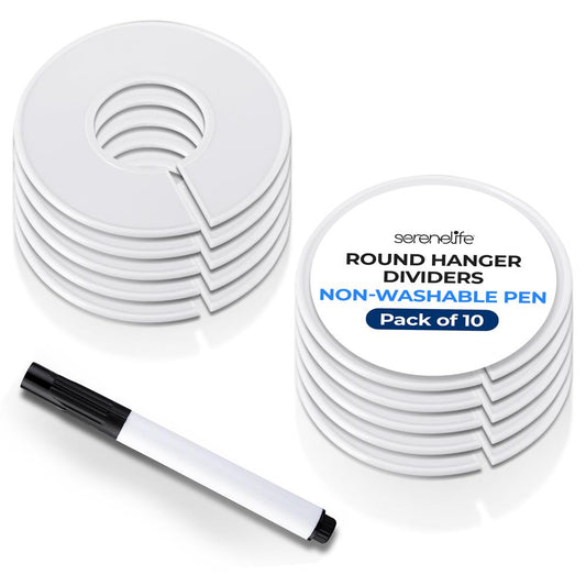 10-Piece White Plastic Hanger Dividers - Organize Closet - Sturdy PP