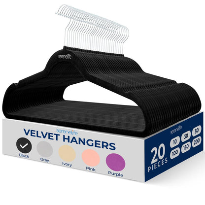 20 Pack Velvet Hangers - Non-Slip, Space-Saving, 360¬∞ Swivel Hook