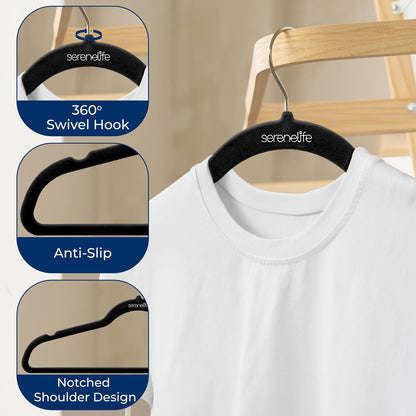 20 Pack Velvet Hangers - Non-Slip, Space-Saving, 360¬∞ Swivel Hook