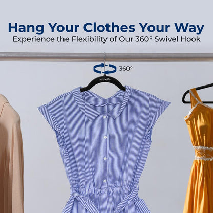 20 Pack Velvet Hangers - Non-Slip, Space-Saving, 360¬∞ Swivel Hook