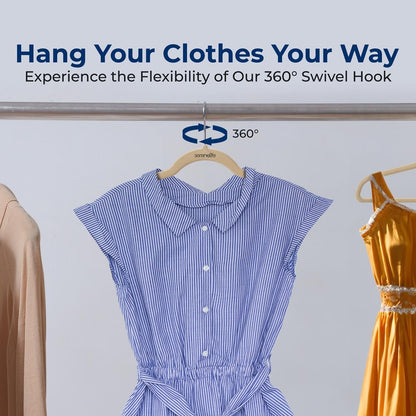20 Pack Velvet Hangers - Non-Slip, Space-Saving, 360¬∞ Swivel, Ivory