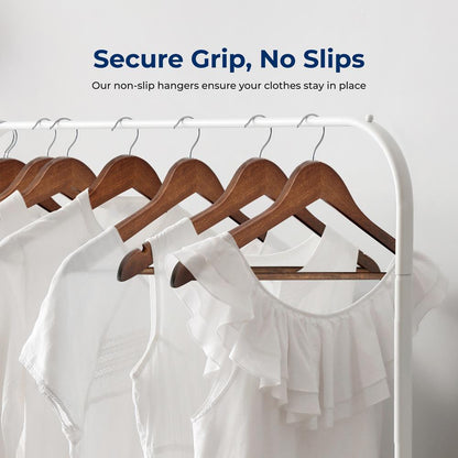 10-Pack Vintage Wooden Hangers - Space-Saving, 360¬∞ Swivel Hook