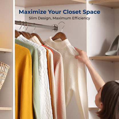 10-Pack Vintage Wooden Hangers - Space-Saving, 360¬∞ Swivel Hook