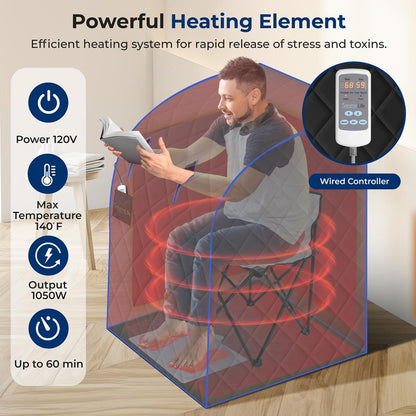 Portable Infrared Sauna - Relaxing Therapy, 140¬∞F Heat, Compact Design