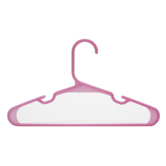 Plastic Kids Hangers 20-Pack, Non-Slip, Space-Saving, Pink