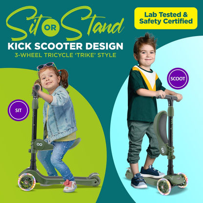 product image number 2 for SereneLife Mini Kids Toy Scooter