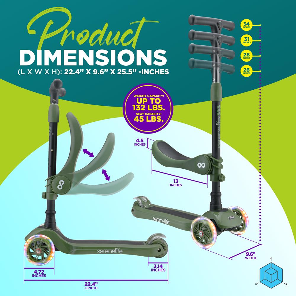 product image number 7 for SereneLife Mini Kids Toy Scooter