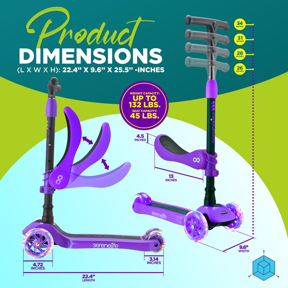 product image number 7 for SereneLife Mini Kids Toy Scooter